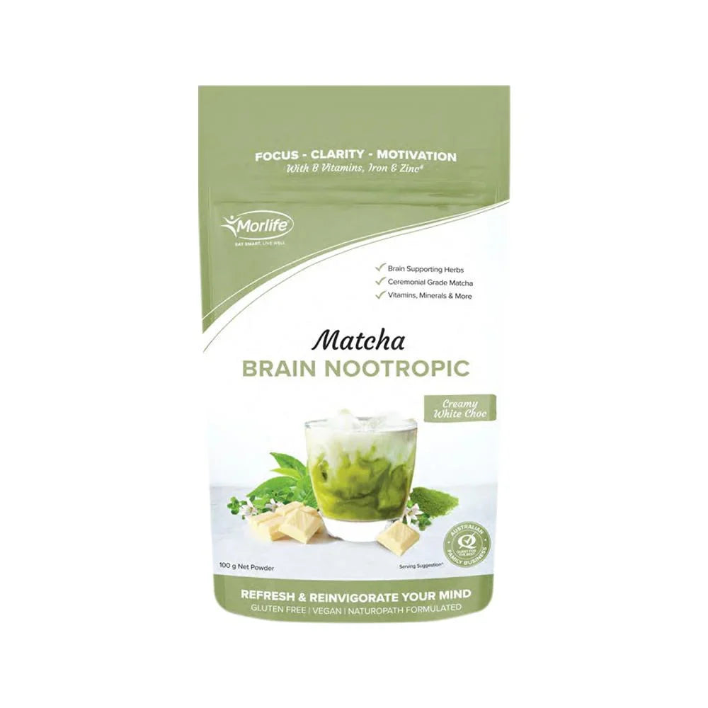 Morlife Matcha Brain Nootropic White Choc 100g