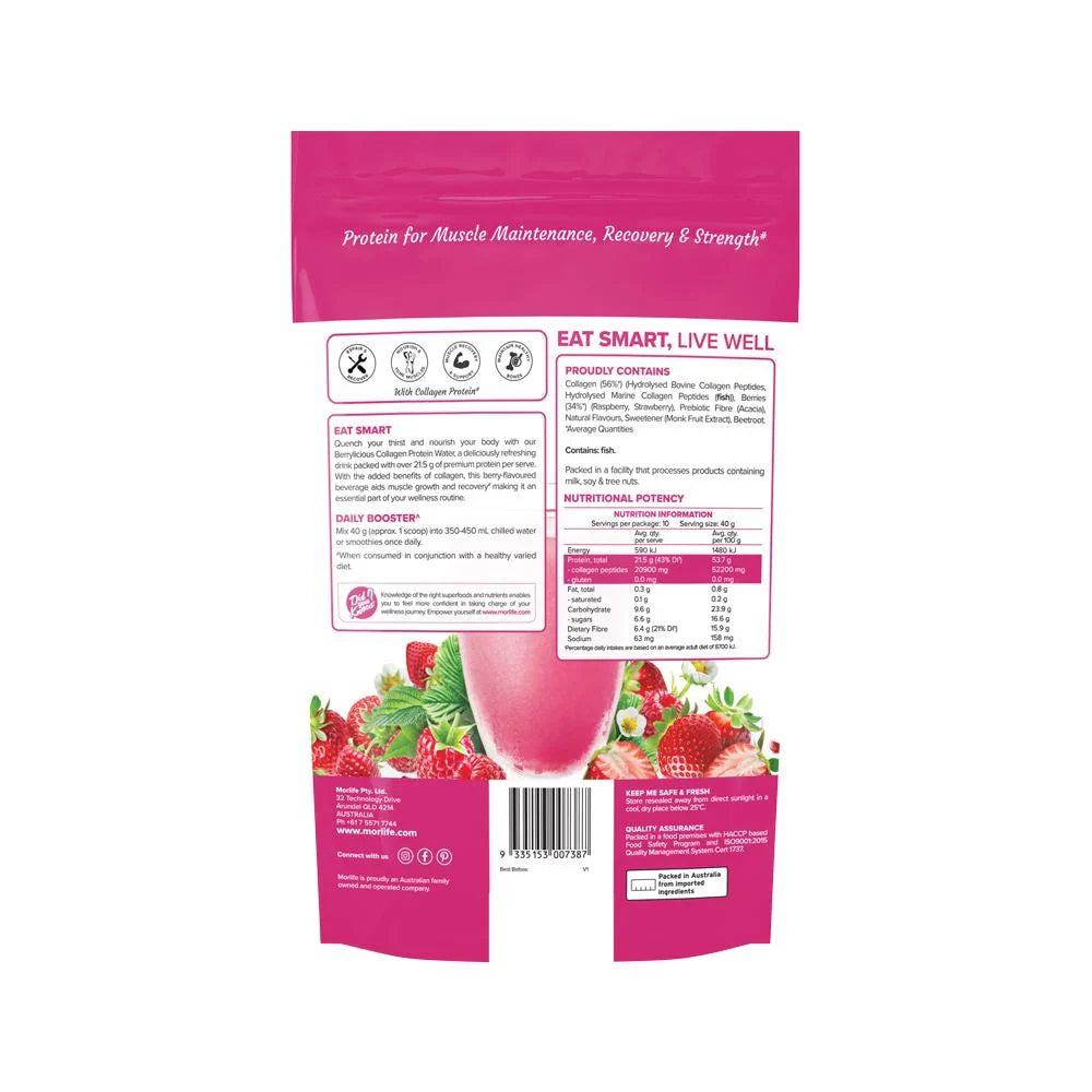 Morlife Protein Water Berrylicious 400g