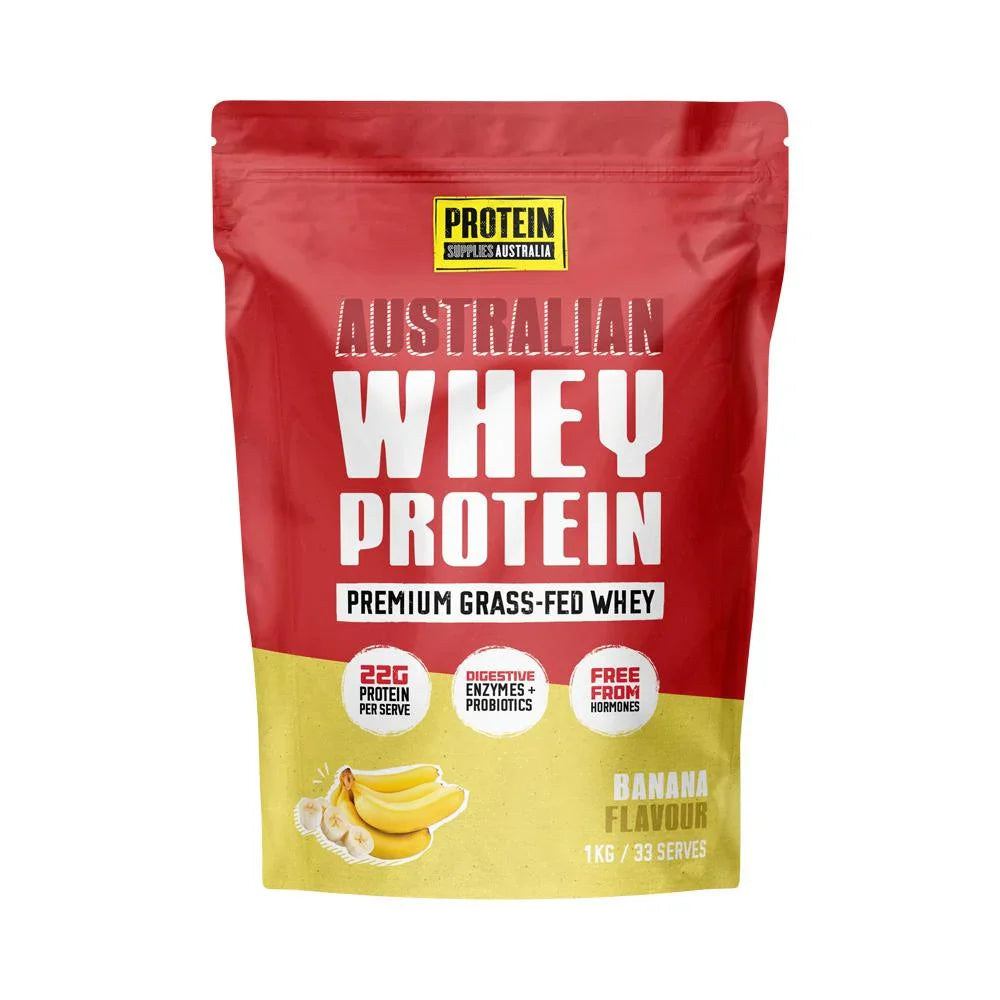 Protein Supplies Aust Whey Protein Banana 1kg