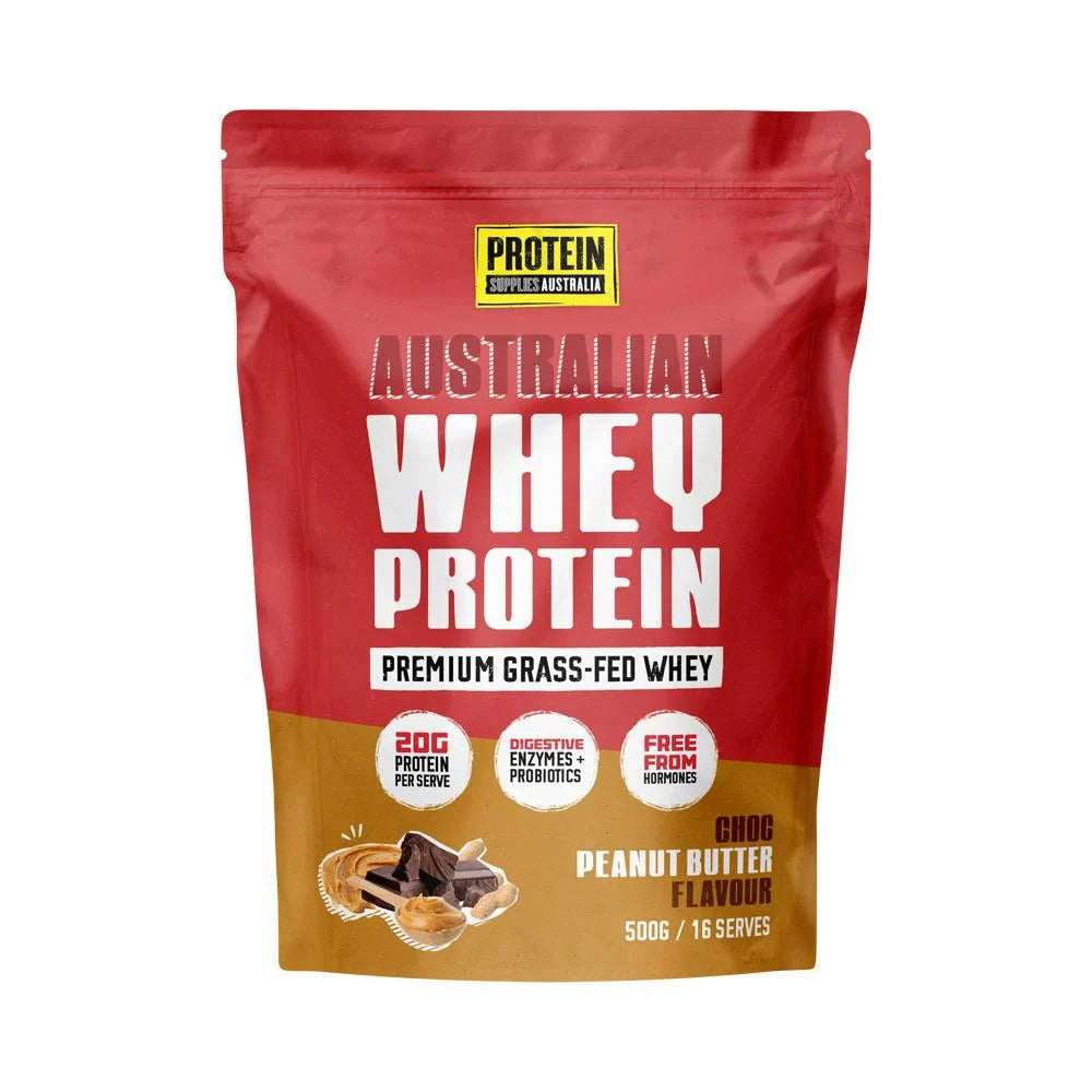 Protein Supplies Aust Whey Protein Choc Peanut Butt 500g