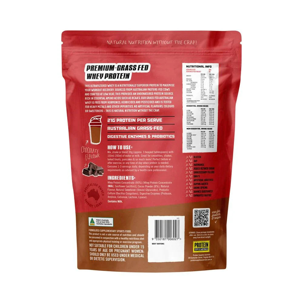 Protein Supplies Aust Whey Protein Chocolate 500g