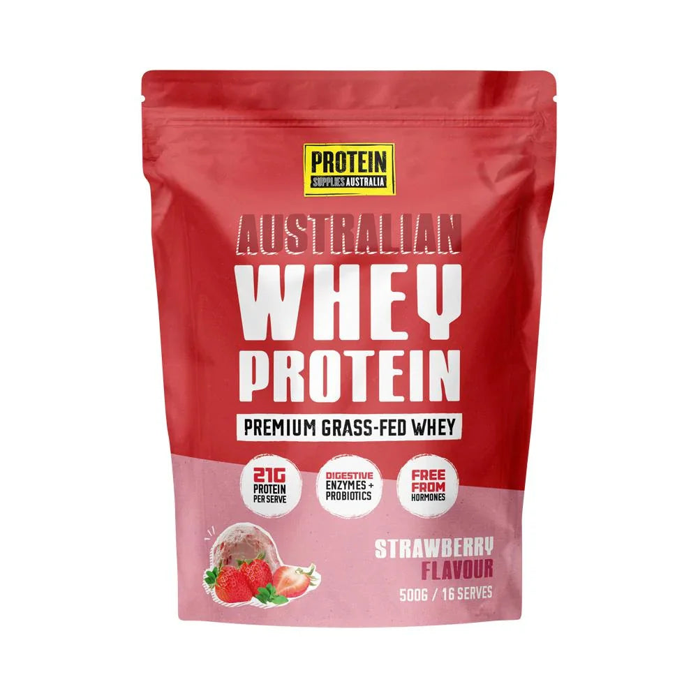 Protein Supplies Aust Whey Protein Strawbrry 500g