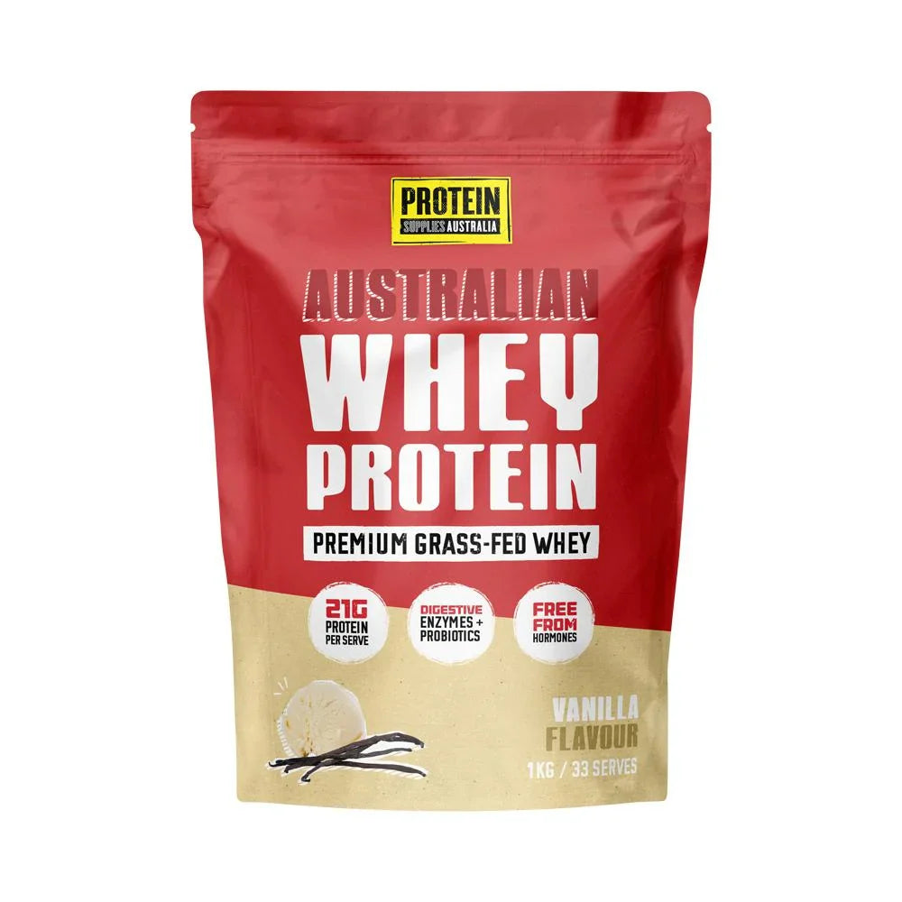 Protein Supplies Aust Whey Protein Vanilla 1kg