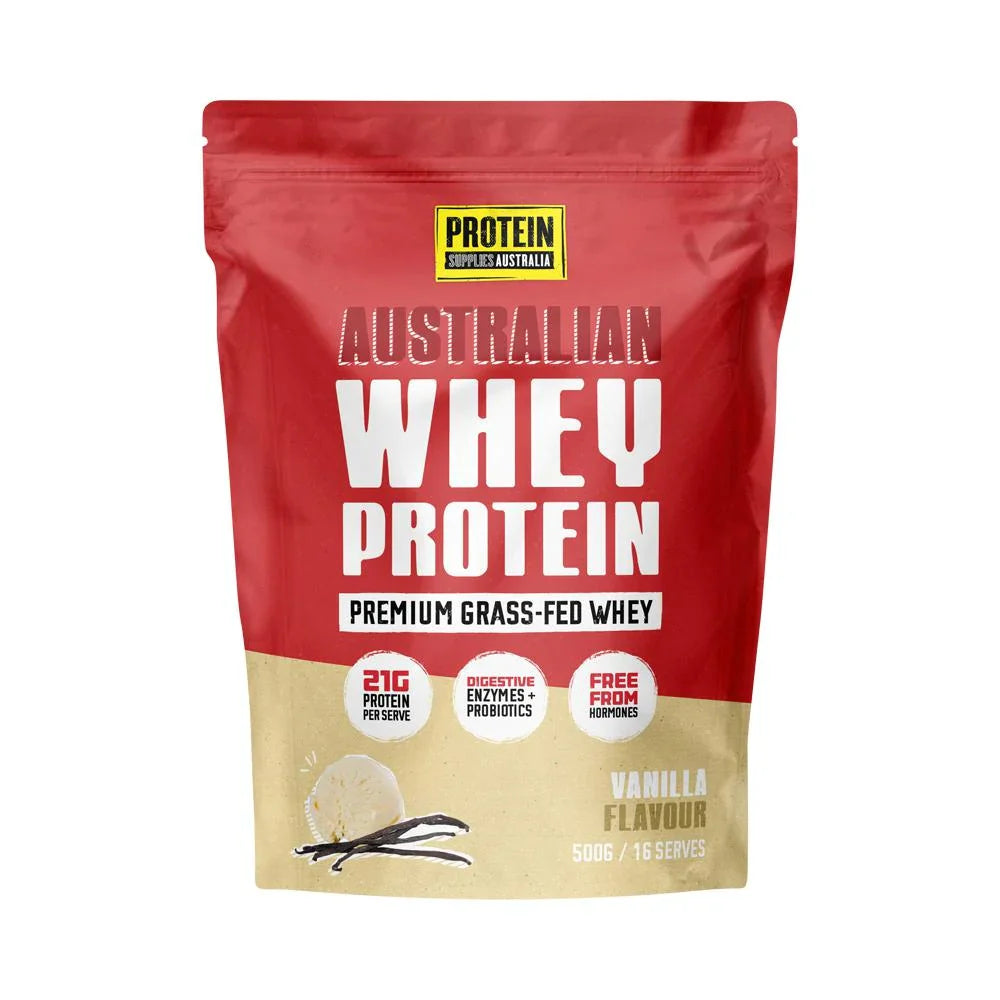 Protein Supplies Aust Whey Protein Vanilla 500g