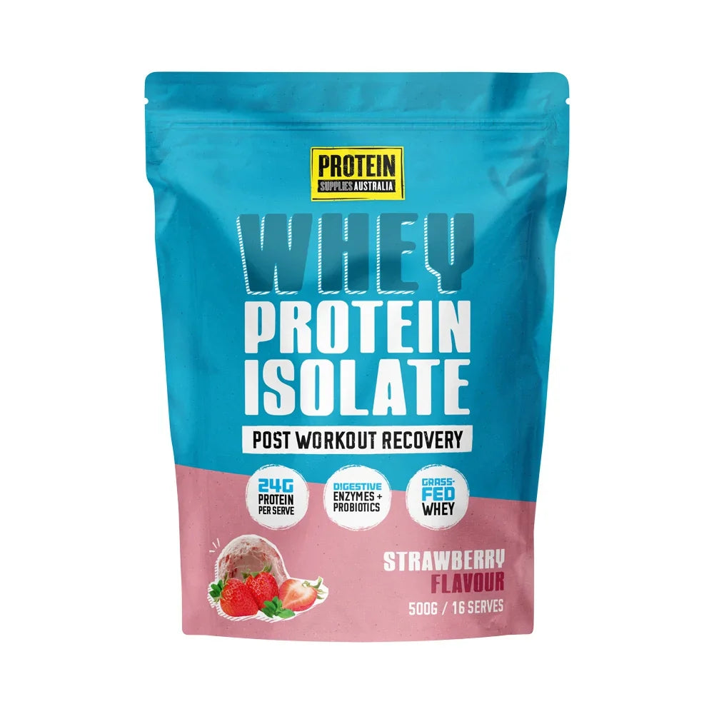 Protein Supplies Whey Protein Isolate Strawberry 500g