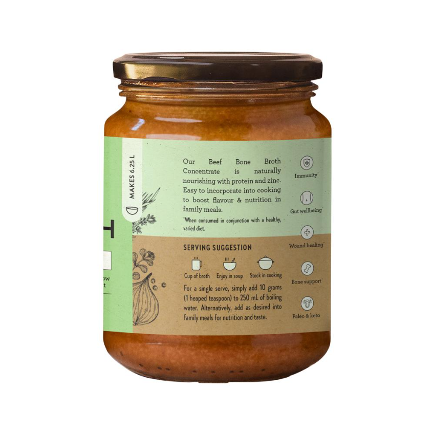 Nutra Org Bone Broth Beef Concentrate Native Herbs 250g