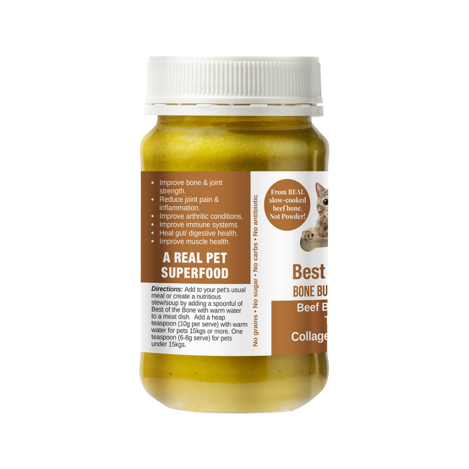 Best Bone Pet Bone Broth Beef Conc Org Turmeric Ginger 375g