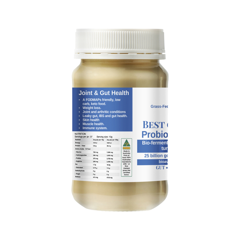 Best Bone Bone Broth Beef Conc Probiotic 390g