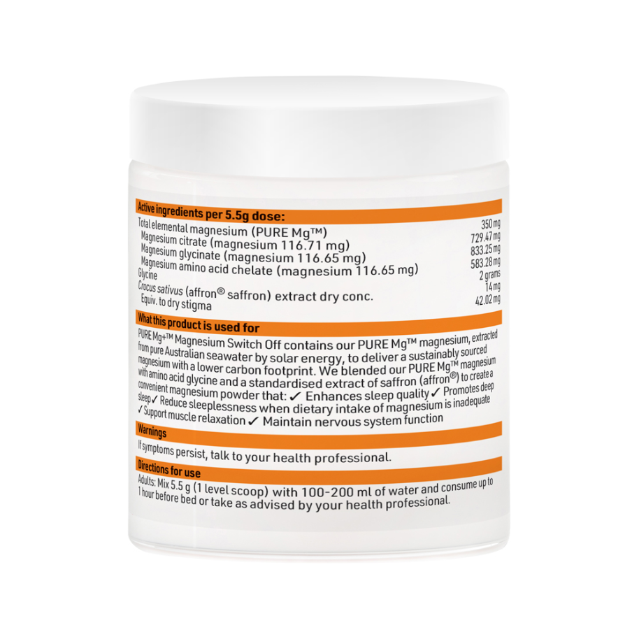 Sfi Health Pure Mg Magnesium Switch Off 330g