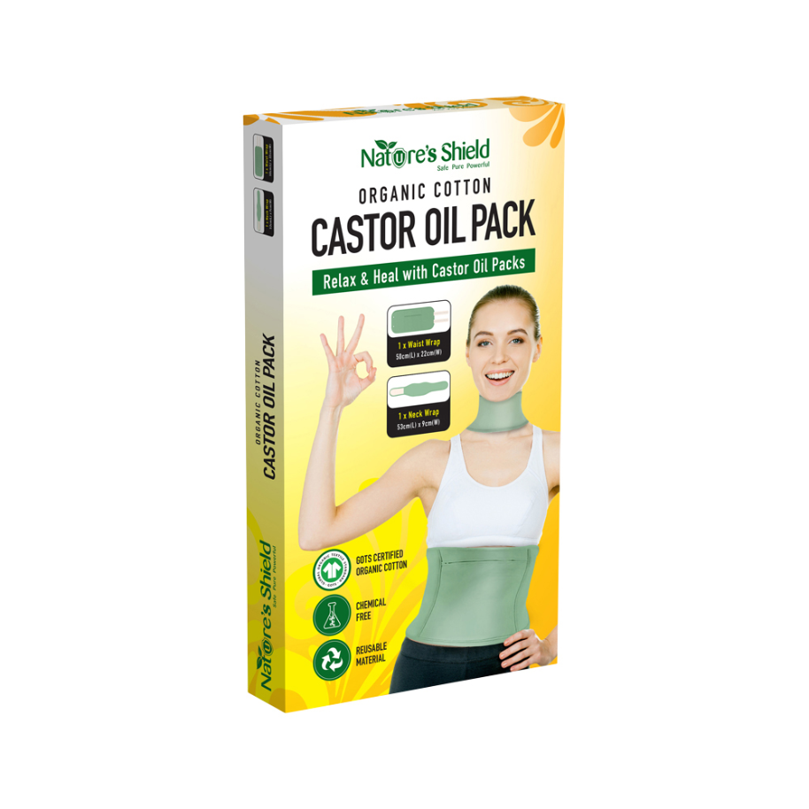 Nature's Shield Castor Oil Pack Organic Cotton Waist Neck