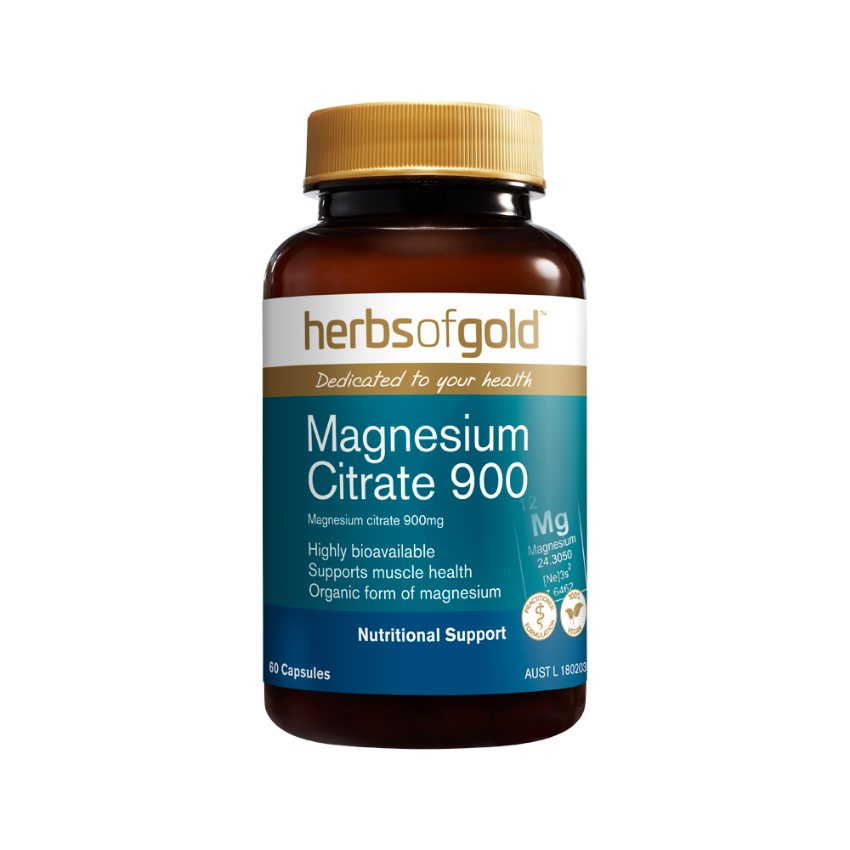 Herbs Of Gold Magnesium Citrate 900 60vc