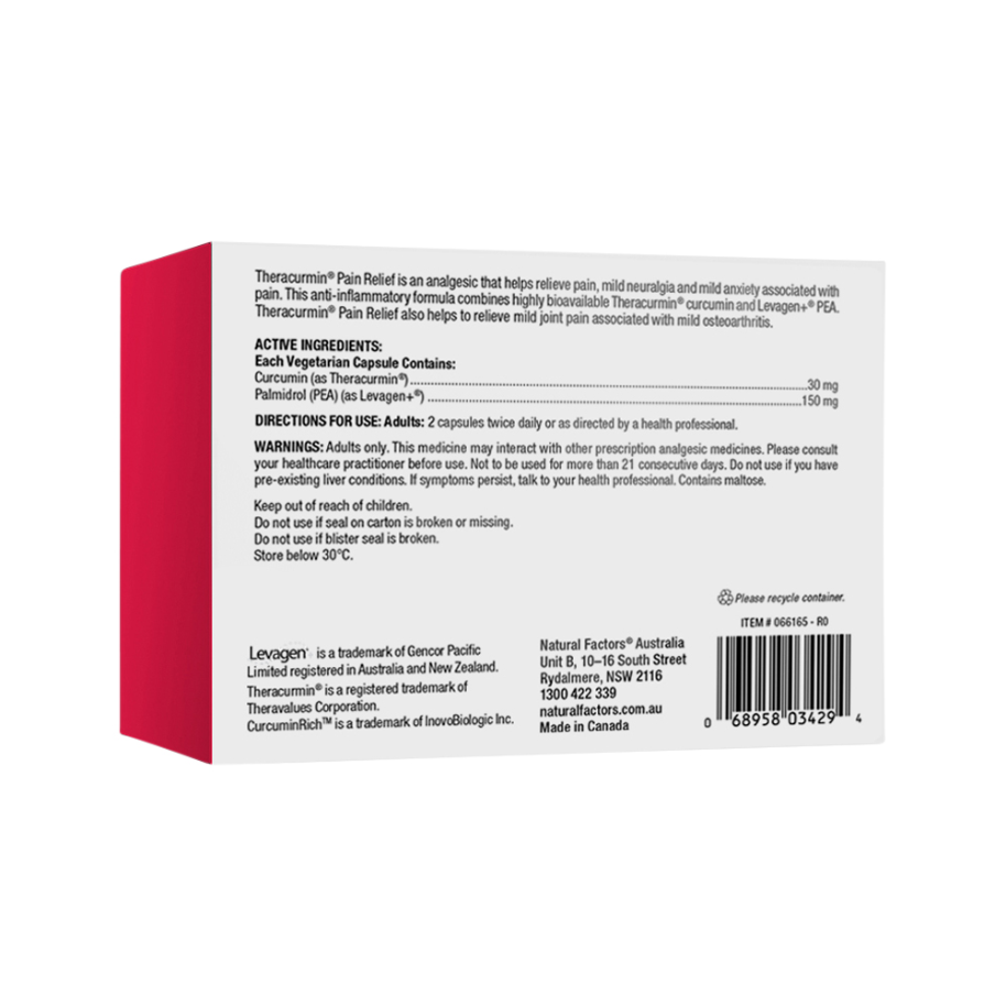 Natural Factors Theracurmin Pain Relief 10vc