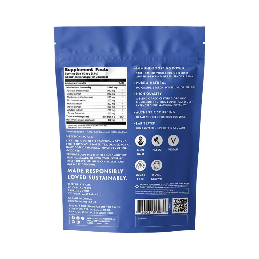 Teelixir Organic Mushroom Immunity 250g
