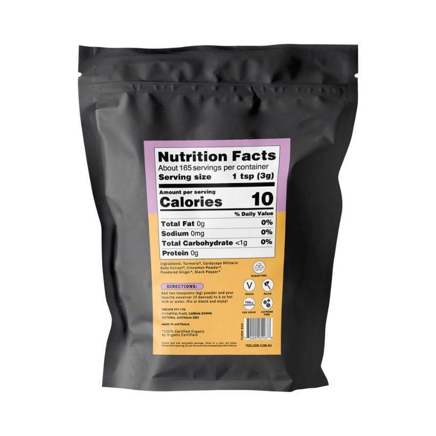 Teelixir Organic Mushroom Latte Turmeric 500g