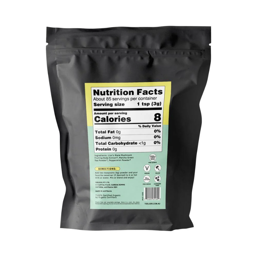 Teelixir Organic Mushroom Latte Matcha 500g