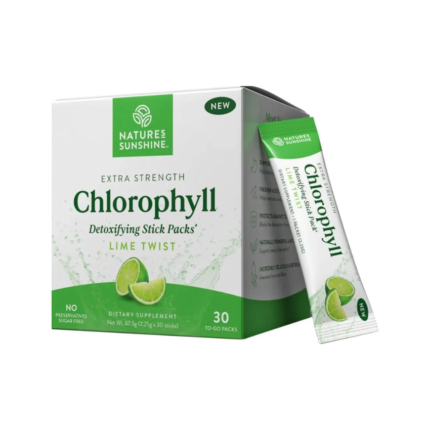 Natures Sunshine Chlorophyll Lime Twist Sach 2.25g X 30pk
