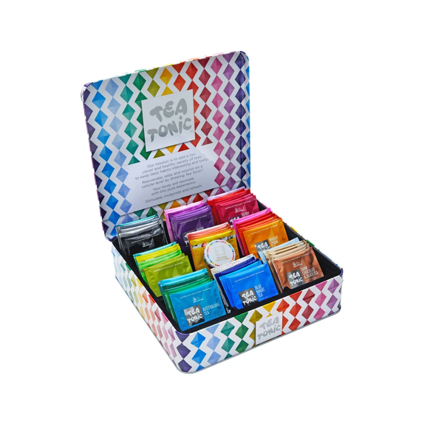 Tea Tonic Tin Tea Chest High Tea Grande X 63 Tea Bags