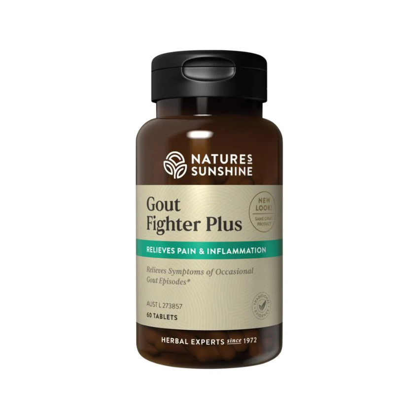 Natures Sunshine Gout Fighter Plus Tab Bottle