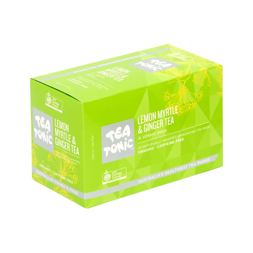 Tea Tonic Lemon Myrtle And Ginger Tea X 20 Tea Bags