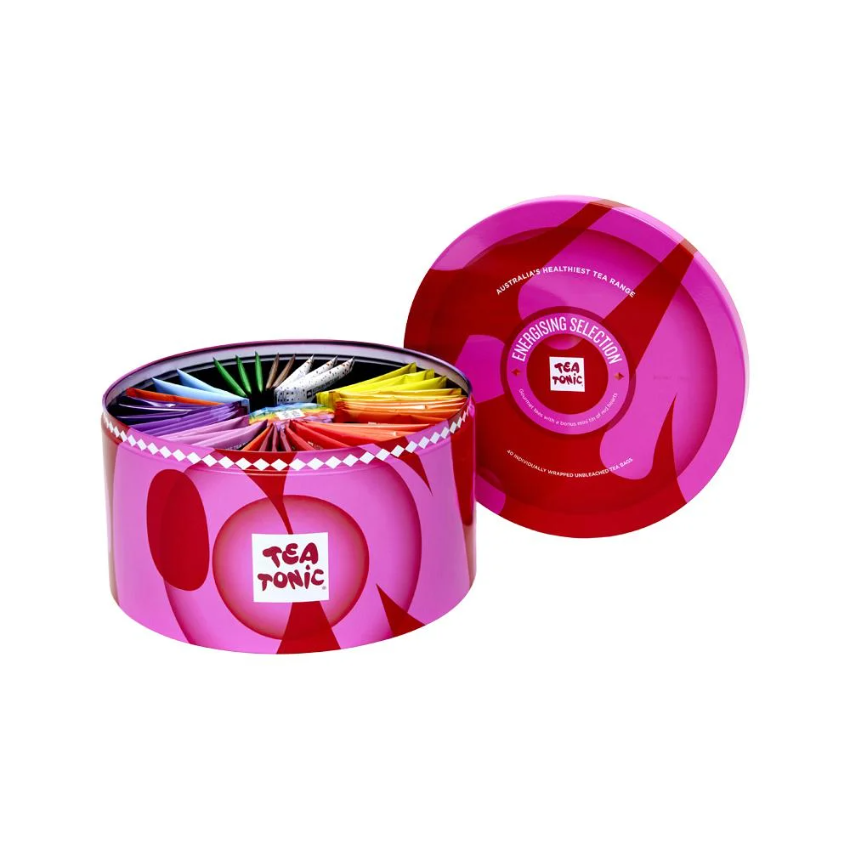 Tea Tonic Energising Selection Round Tin X 40 Tea Bags
