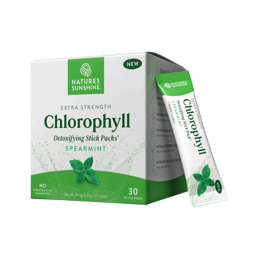 Nature's Sunshine Chlorophyll Spearmint Sach 2.25g X 30 Pack