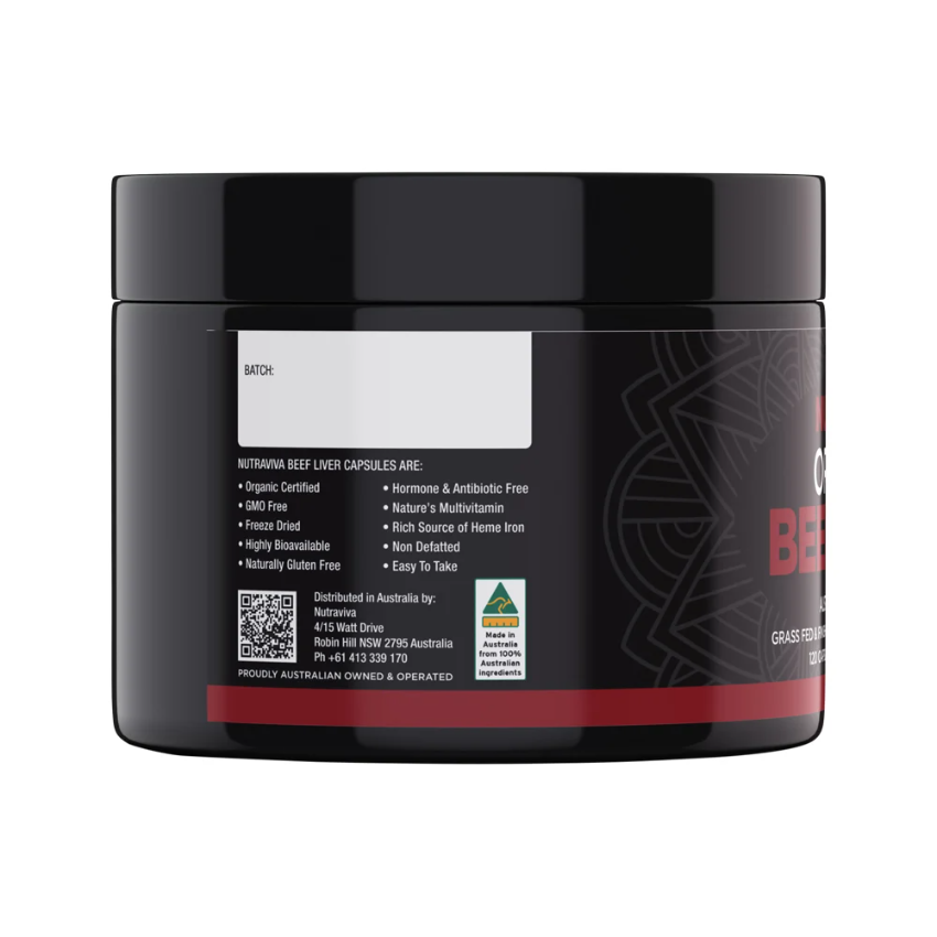 Nutraviva Beef Liver Organic 120c