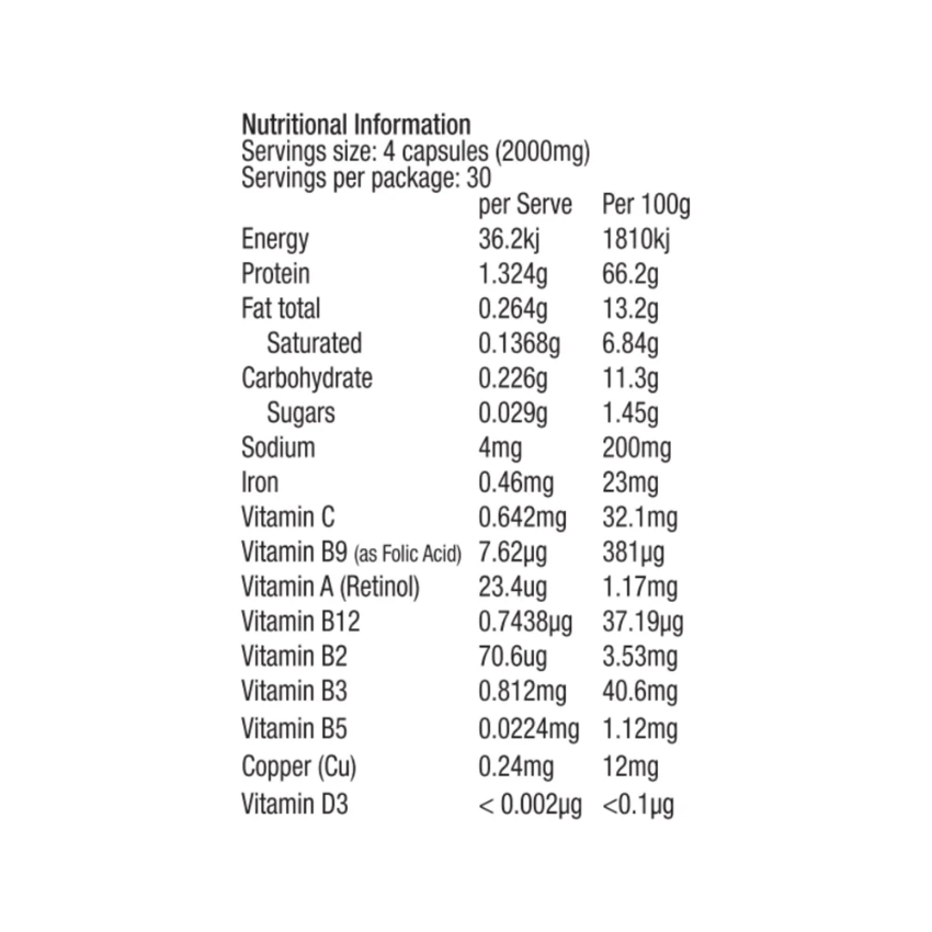 Nutraviva Beef Liver Organic 120c