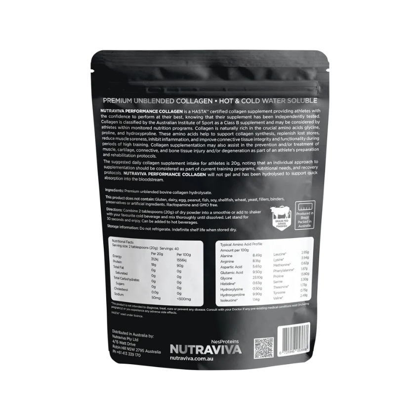 Nutraviva Collagen Performance -Beef- Unflavoured 800g