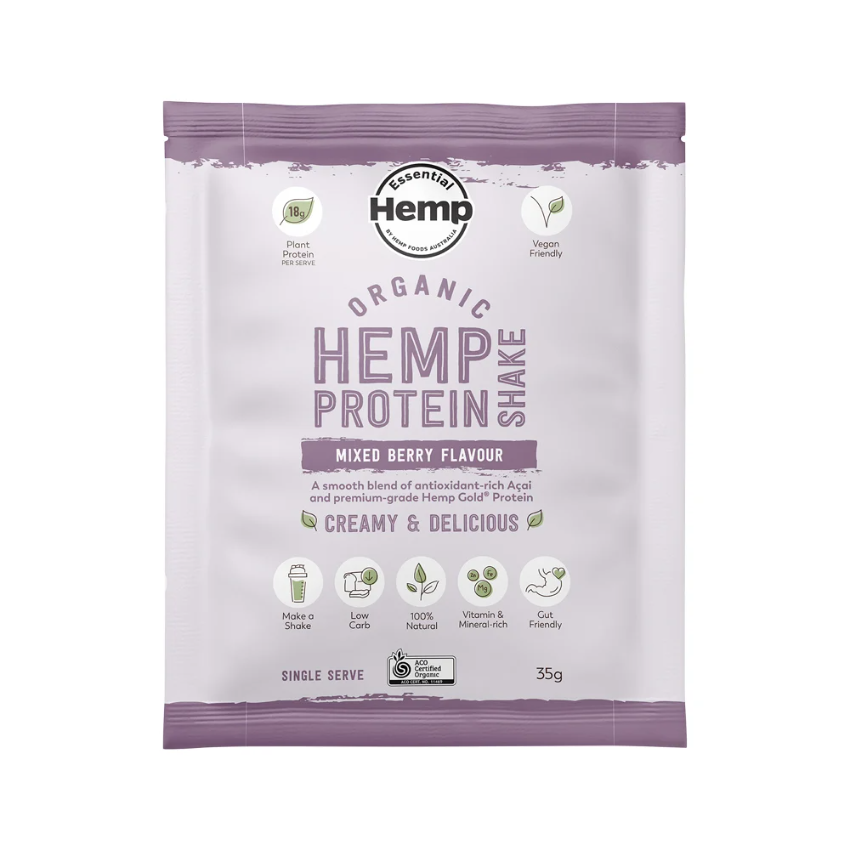 Hemp Foods Aust Org Hemp Protein Shake Berry 35g X 7