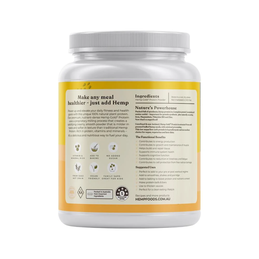 Hemp Foods Aust Organic Hemp Protein Gold 1.5kg