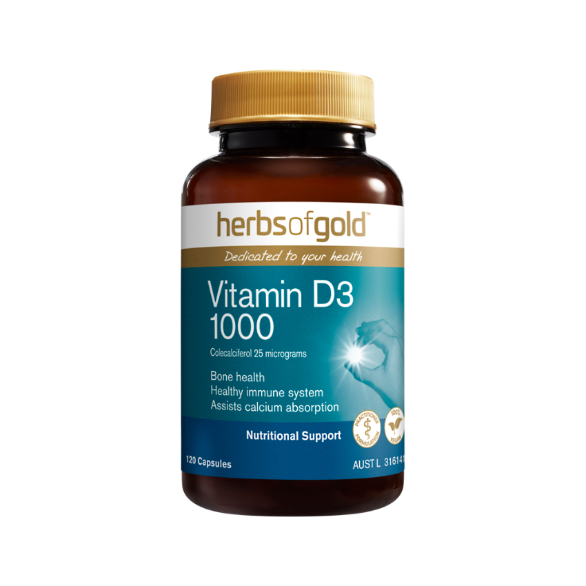 Herbs Of Gold Vitamin D3 1000 120c
