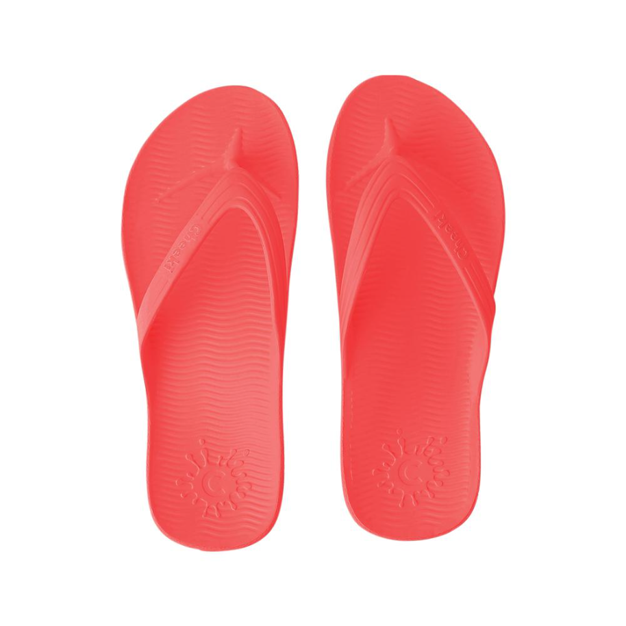 Cheeki Thongs Arch Support Red Kids Size Us1