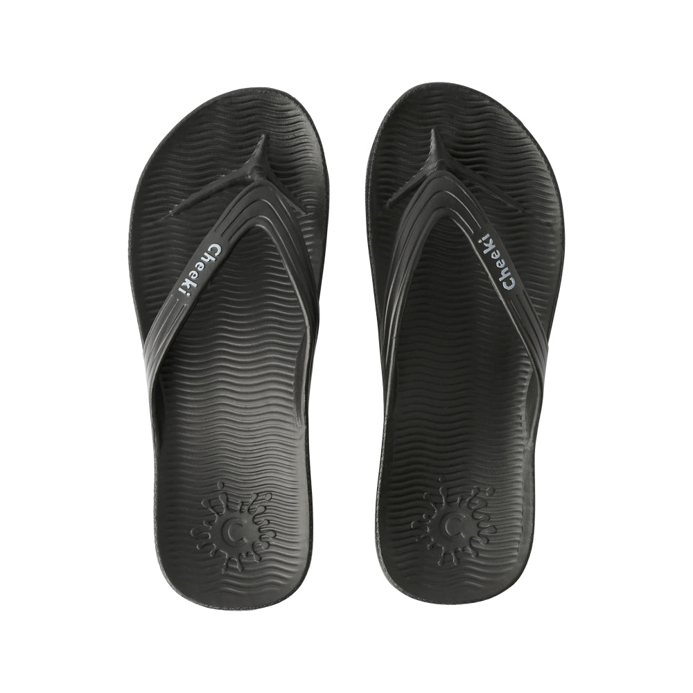 Cheeki Thongs Arch Support Black Mens Size Us12