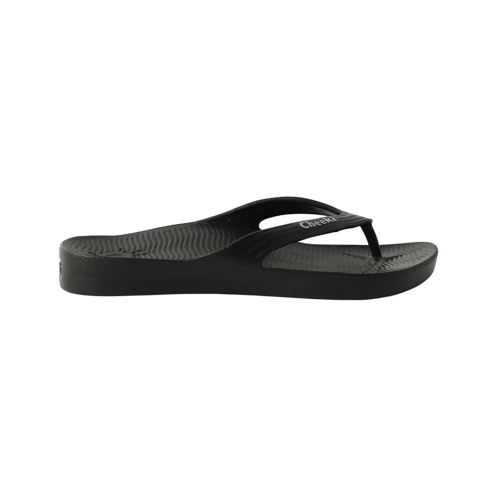 Cheeki Thongs Arch Support Black Womens Size Us9