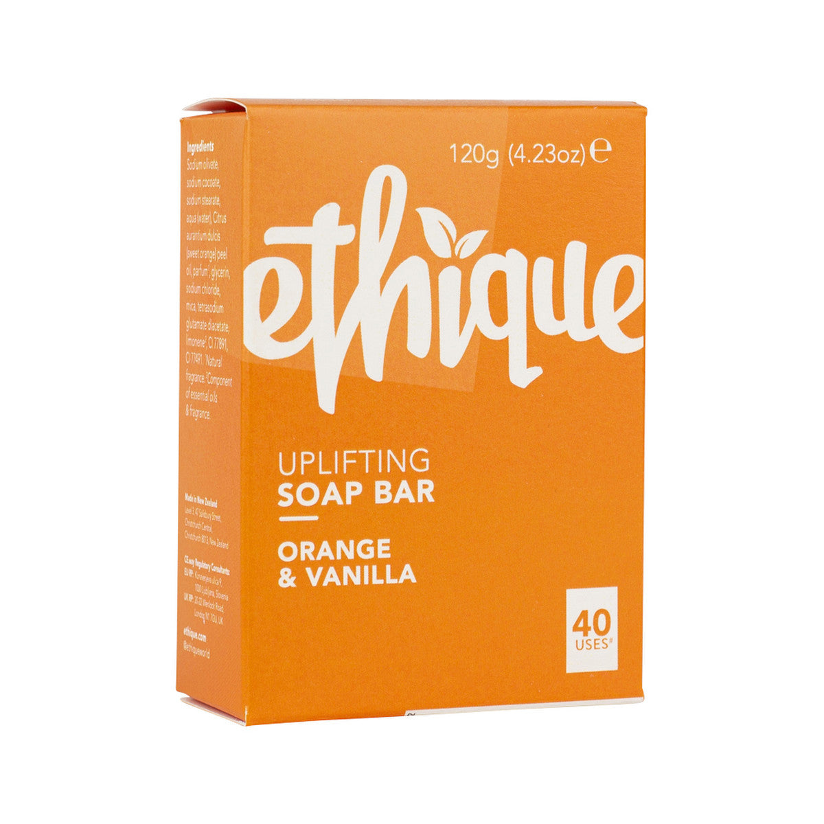 Ethique Bar Soap Uplifting Sweet Orange And Vanilla 120g