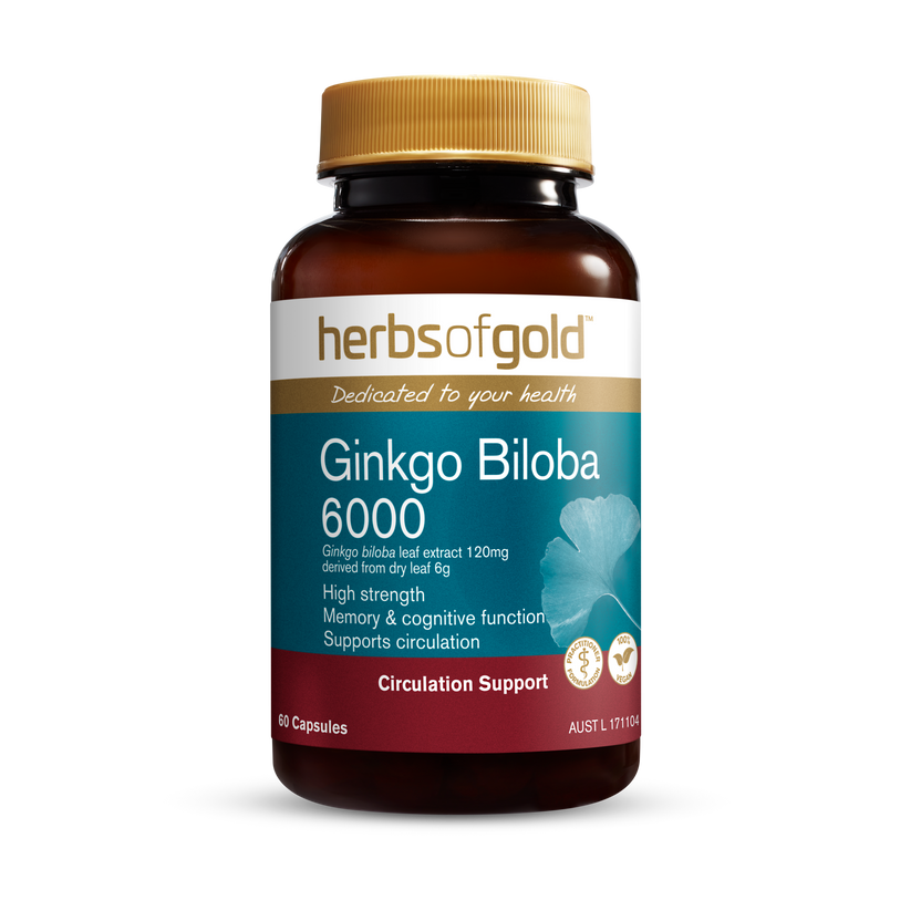 Herbs Of Gold Ginkgo Biloba 6000 120vc