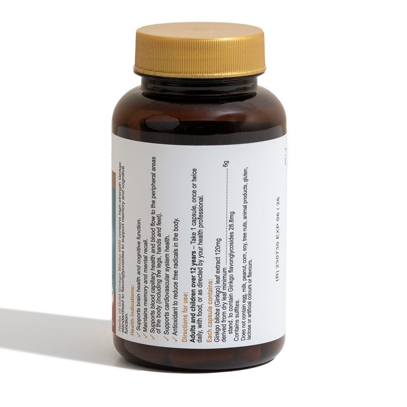 Herbs Of Gold Ginkgo Biloba 6000 60vc