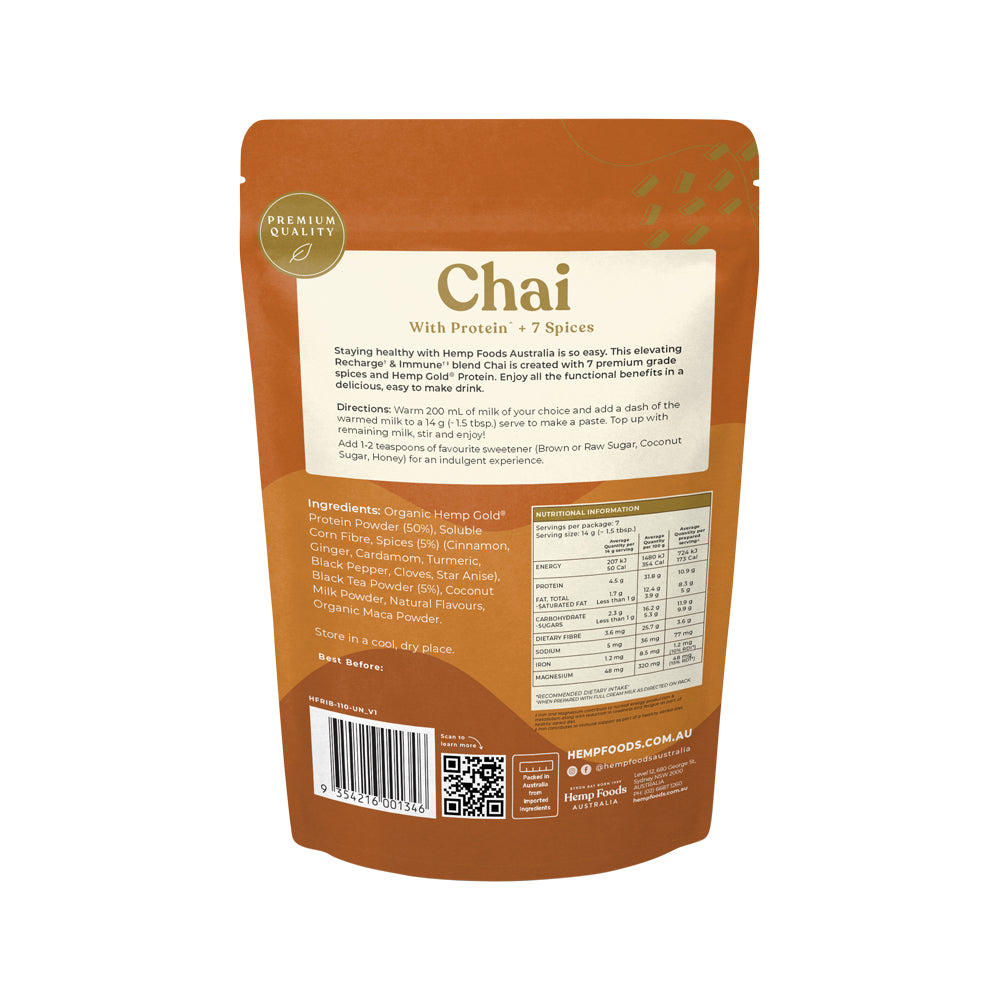 Hemp Foods Aust Chai Recharge And Immune 100g