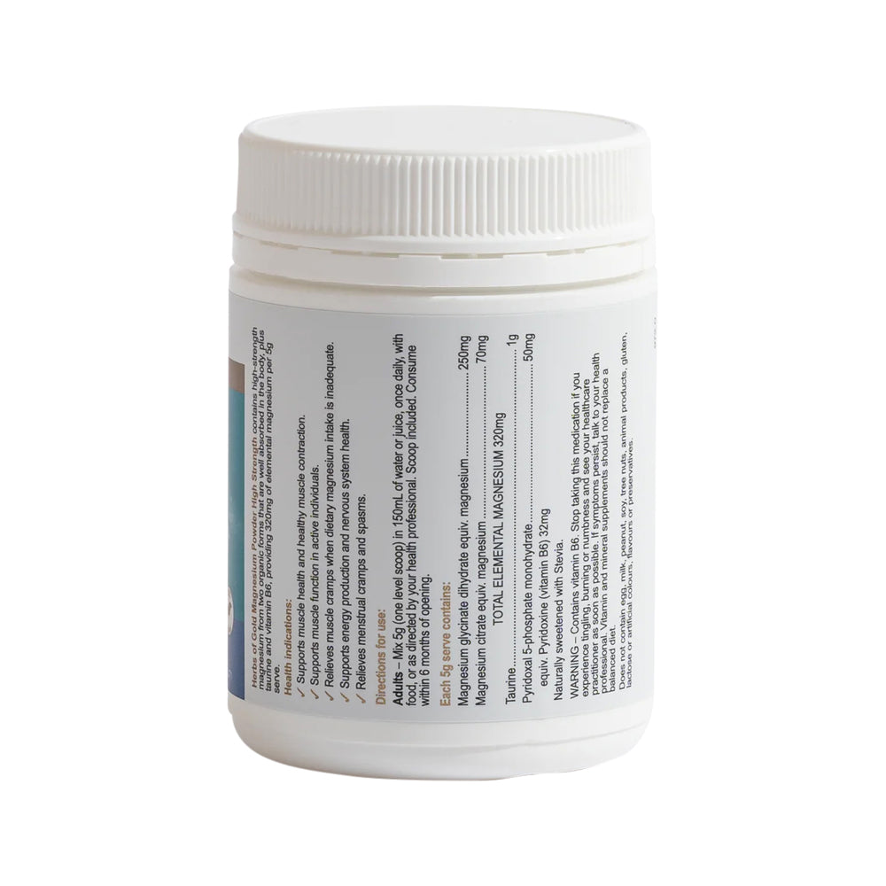 Herbs Of Gold Magnesium Powder High Strength Pineapple 150g