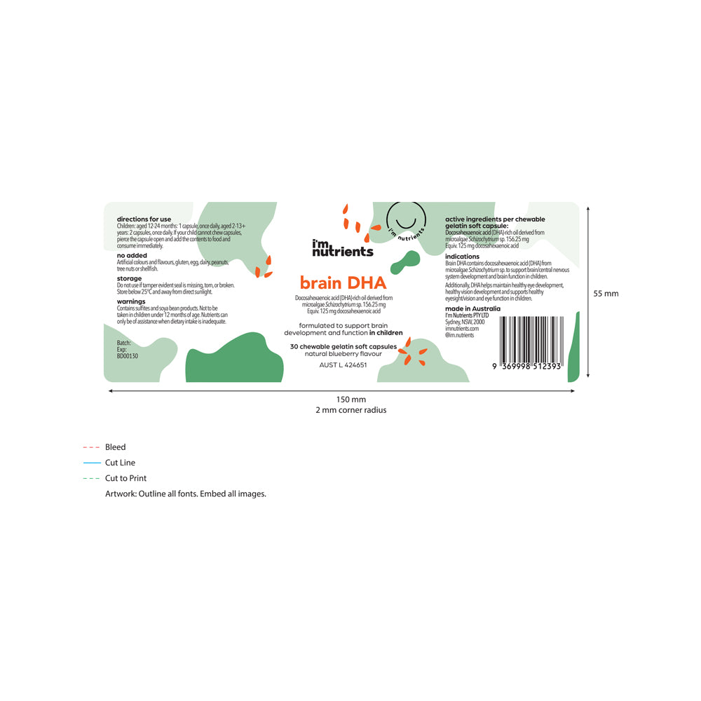 Im Nutrients Brain Dha Chewable 30c