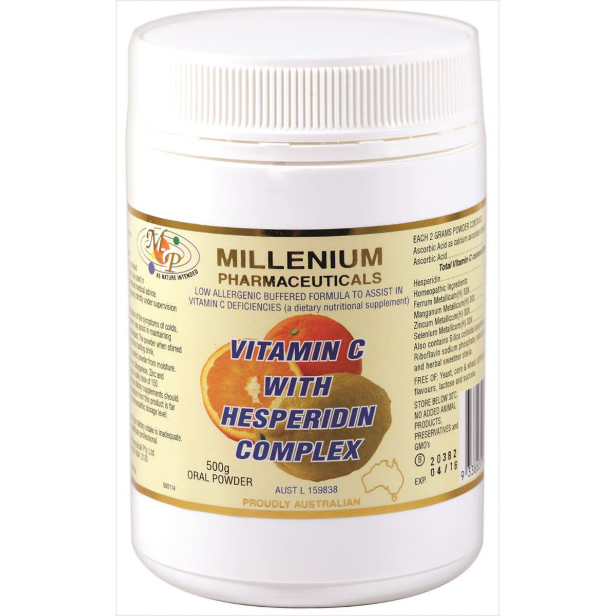 Millenium Pharmaceuticals Vitamn C Hesper Complx 500g