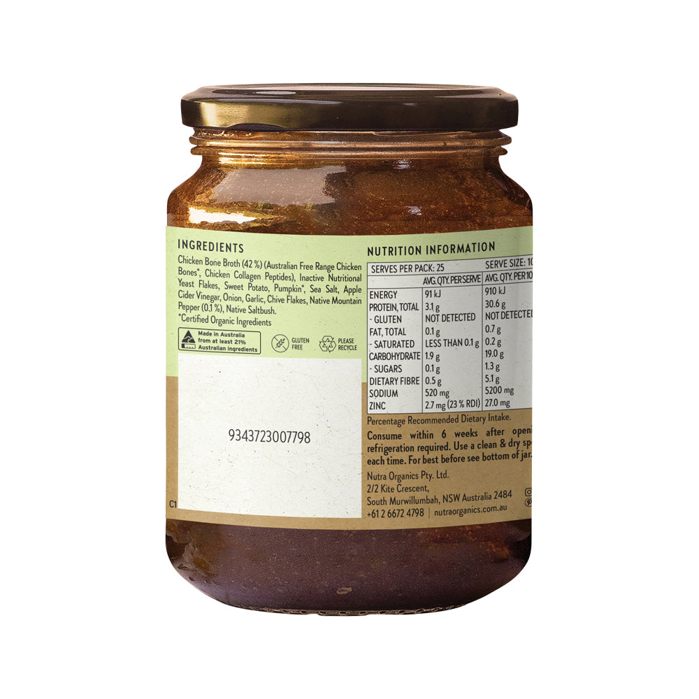 Nutra Org Bone Broth Chicken Concentrate Native Herbs 250g