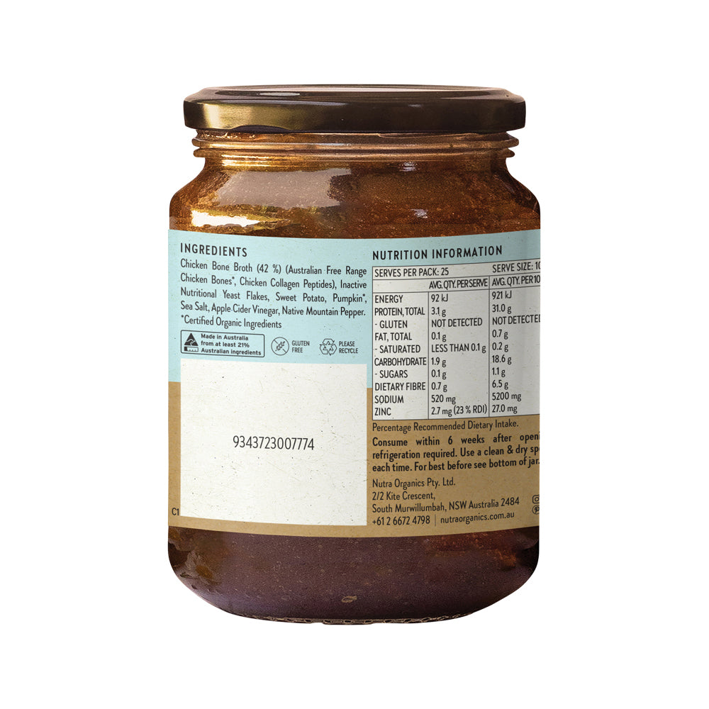 Nutra Org Bone Broth Chicken Concentrate Natural 250g
