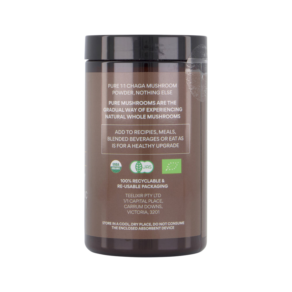 Teelixir Org Pure Chaga Mushroom 100g
