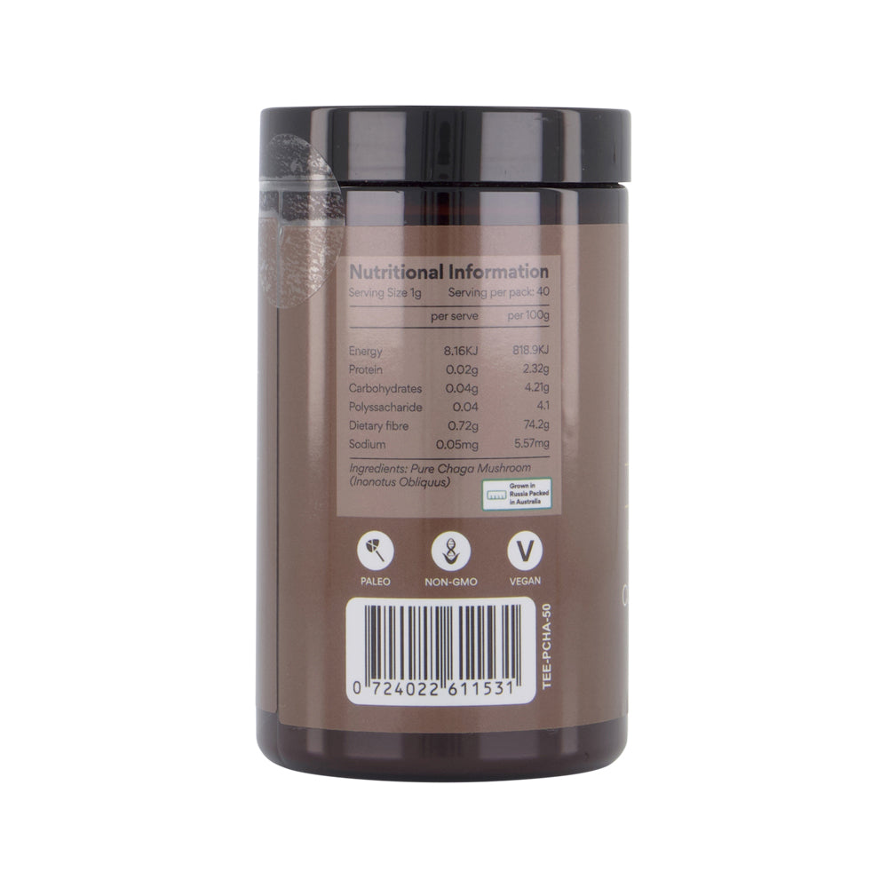 Teelixir Org Pure Chaga Mushroom 100g