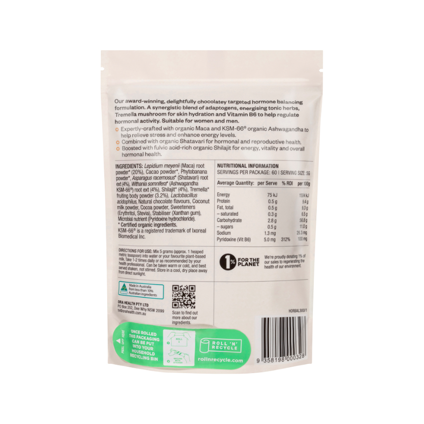 Ora Org Hormonal Balance Chocolate 300g