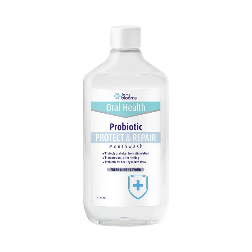 H.blooms Probiotic Mouthwash Protect Repair Mint 375ml