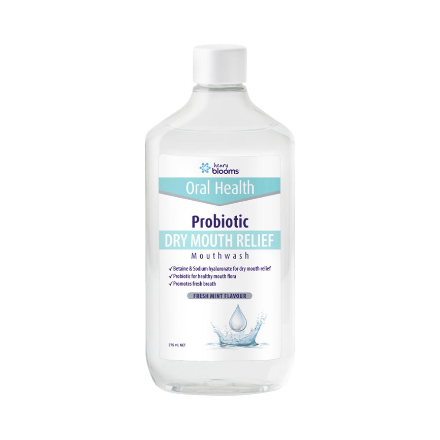 H.blooms Probiotic Mouthwash Dry Mouth Relief Mint 375ml