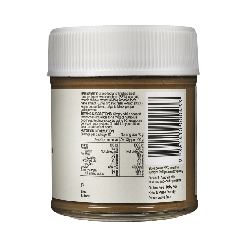 Best Bone Bone Broth Beef Conc Org Mushrooms 180g