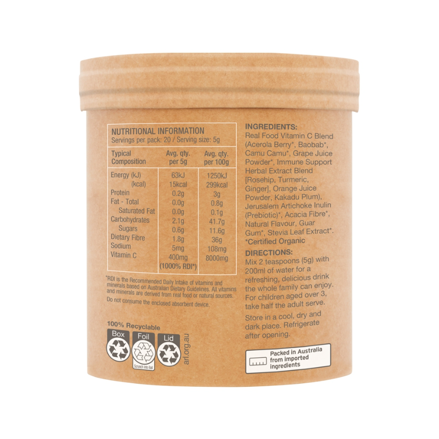 Raw Organic Vitamin C Passionfruit 100g